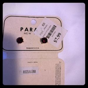 Garnet stud earrings